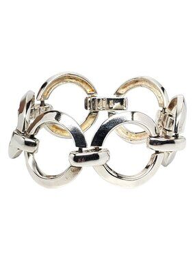 Versani Sterling Silver Open Round Link Bracelet #24225